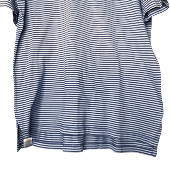 Peter Millar Striped Golf Polo Shirt Short Sleeve Blue Silver Men’s Medium - Picture 5 of 9